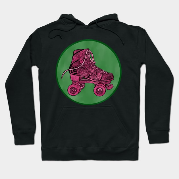 Watermelon Skate Zentangle Hoodie by RiaoraCreations